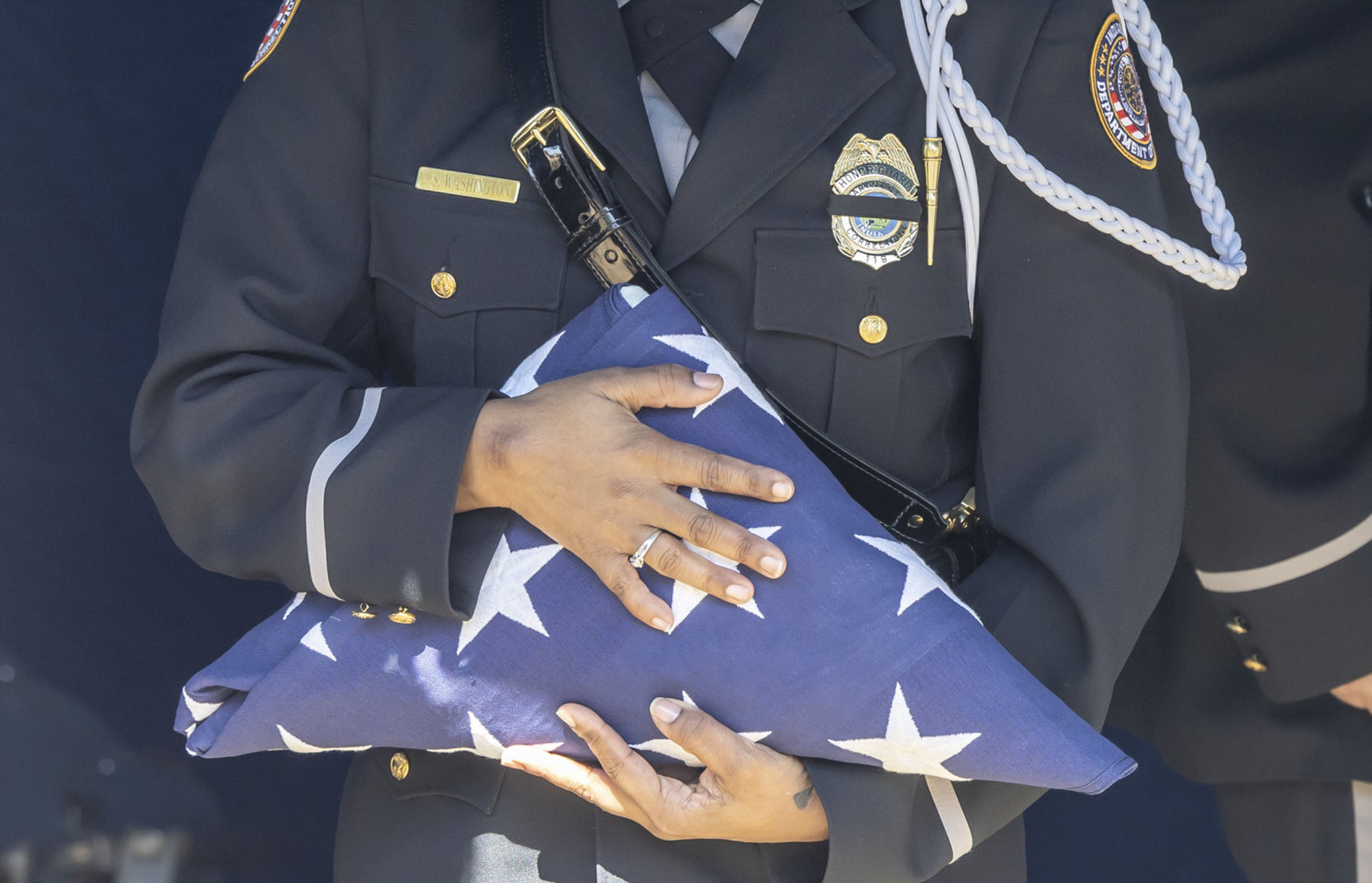 Burial service of Lt. Eugene Lasco
